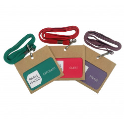 PORTE-BADGE CARTON HORIZONTAL OU VERTICAL