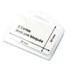 PORTE-BADGE SOUPLE 2 CARTES